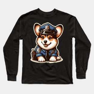 Corgi Police Long Sleeve T-Shirt